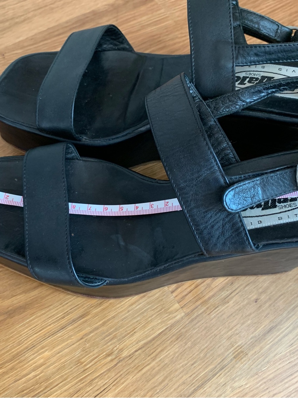 Y2K Buffalo David Bitton Black Platform Wedge Sandals 🖤 - Women's size 7.5/8 - Picture 4 of 9